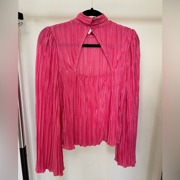 River Island Pink Pleated Blouse - Picture 2 of 5